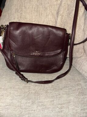 kate spade Pebbled Leather Crossbody - Wine